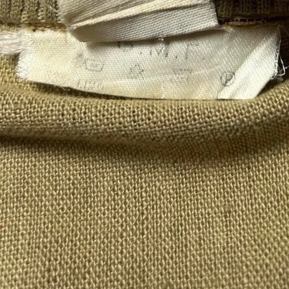 GMF 965 Vintage Made in Italy Linen Olive Drab Bomber Tanker Jacket Medium